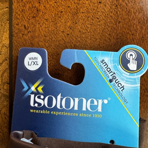 Isotoner women’s smart touch touchscreen gloves dark brown size L/XL, NWT - Picture 5 of 6